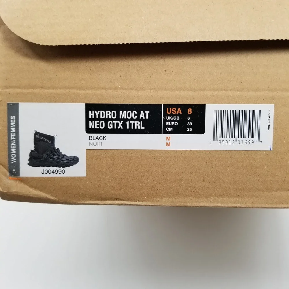 Merrell Hydro Moc AT Neo GTX 1TRL Women 8 Black GORE-TEX Waterproof Boot J004990